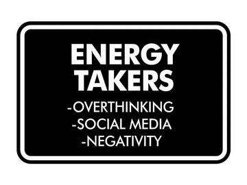 Signs ByLITA Classic Framed Energy takers Wall or Door Sign